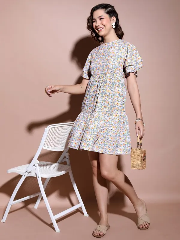  Tokyo Talkies Women Pink Printed Fit And Flare Dresses