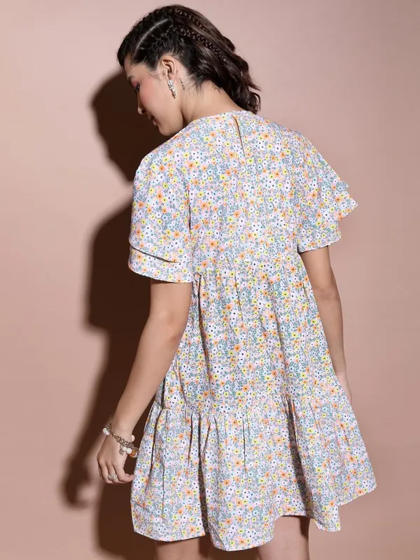  Tokyo Talkies Women Pink Printed Fit And Flare Dresses
