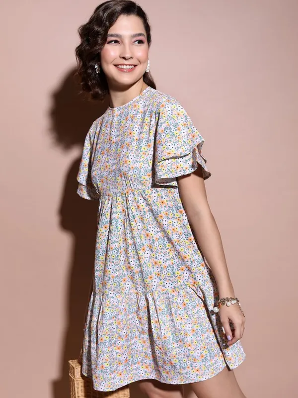  Tokyo Talkies Women Pink Printed Fit And Flare Dresses