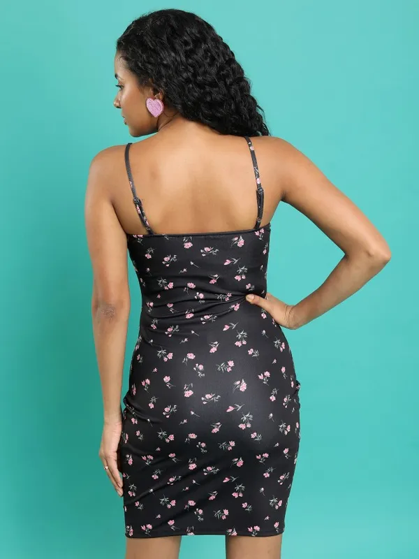  Ketch Women Black Printed Bodycon Dresses