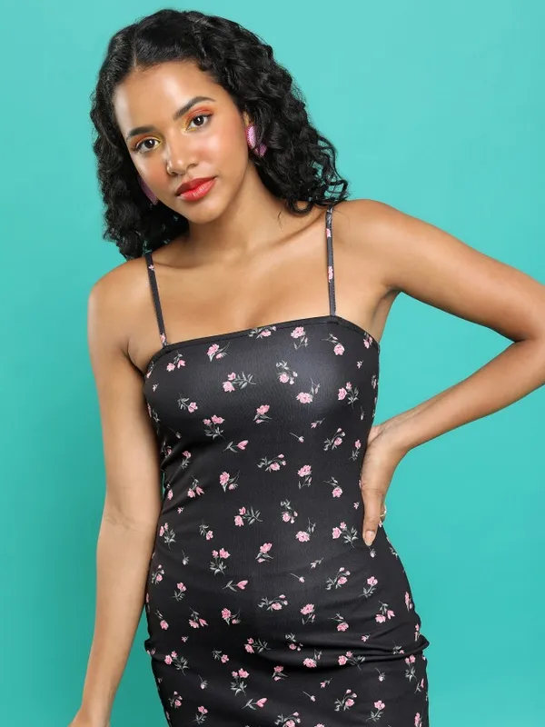  Ketch Women Black Printed Bodycon Dresses