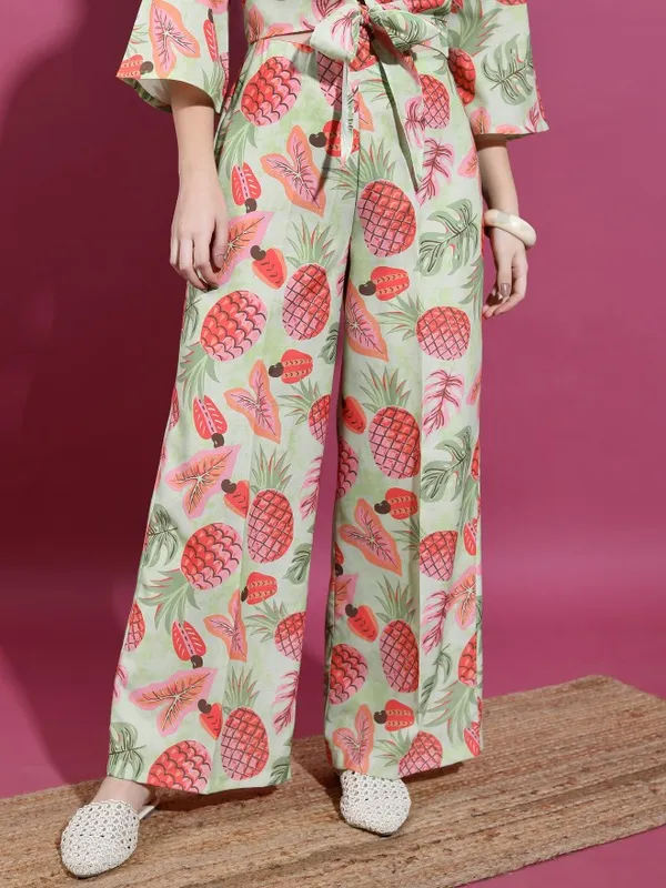 Vishudh Women Green Top With Trouser