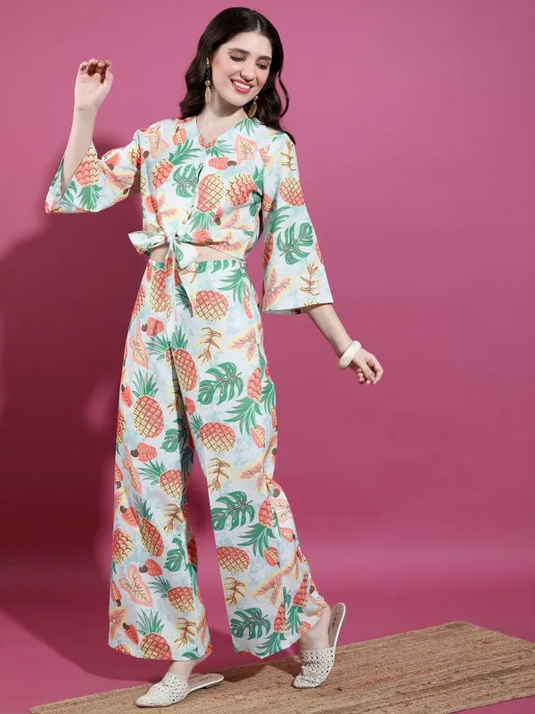 Vishudh Women Blue Top With Trouser