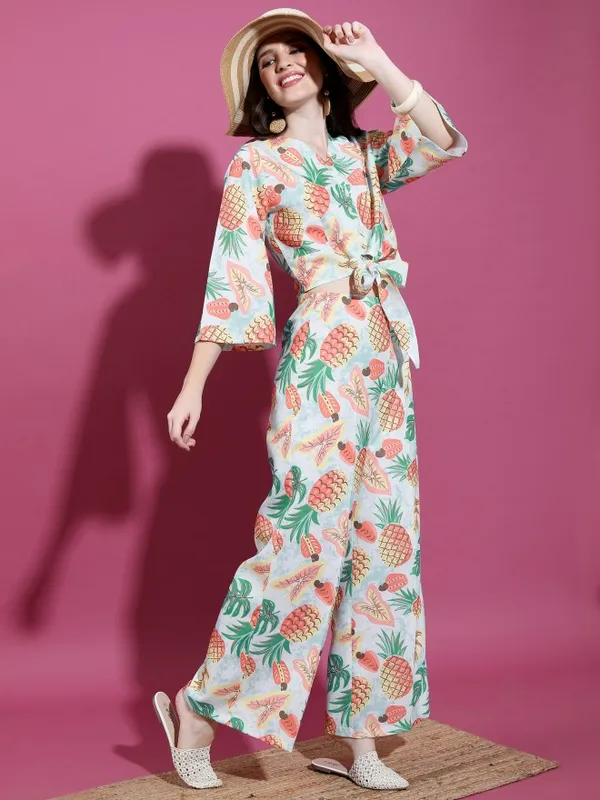 Vishudh Women Blue Top With Trouser