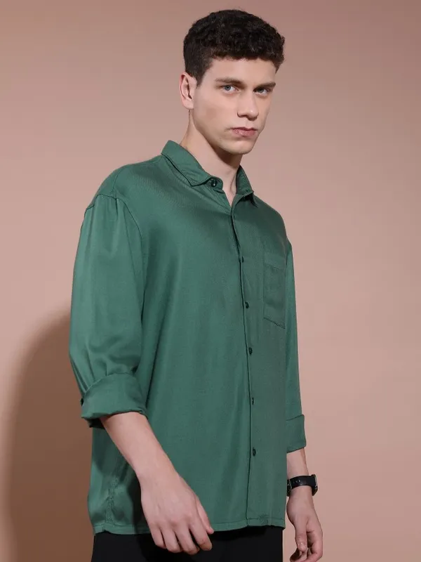 Men Oversized Fit Casual Shirt