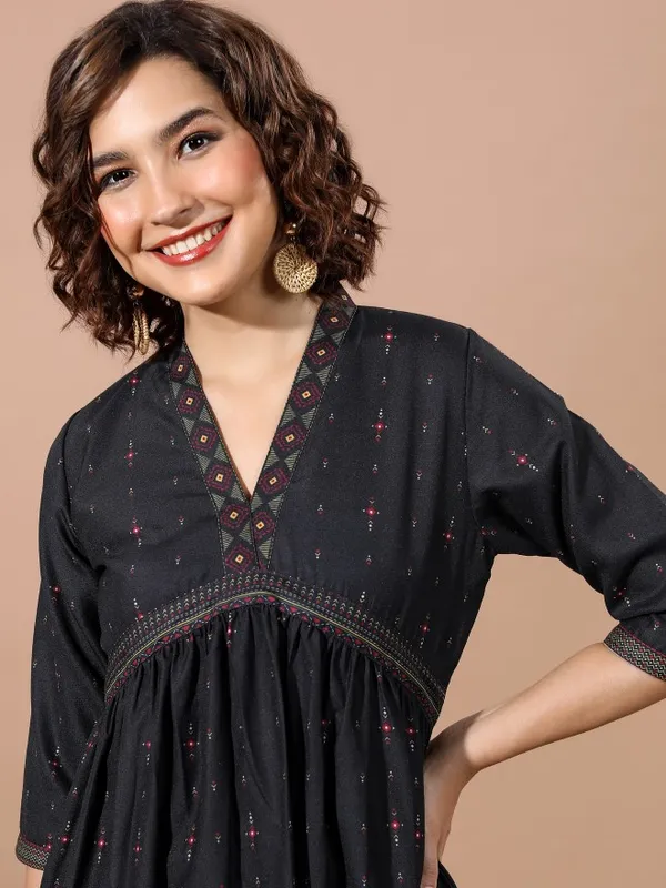 Printed A-Line Dress