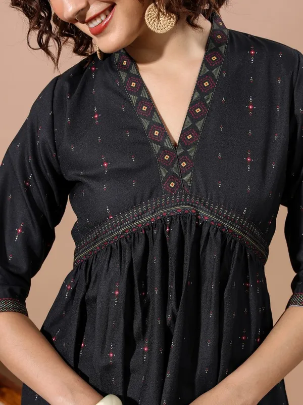 Printed A-Line Dress