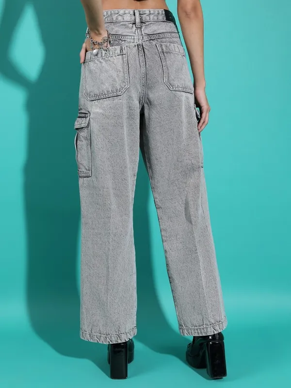  Tokyo Talkies Women Grey Regular Fit Clean Look Jeans