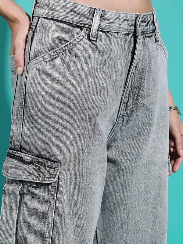  Tokyo Talkies Women Grey Regular Fit Clean Look Jeans
