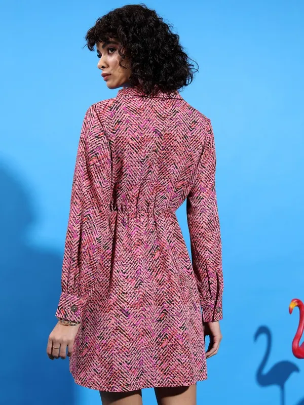 Printed A-Line Dress