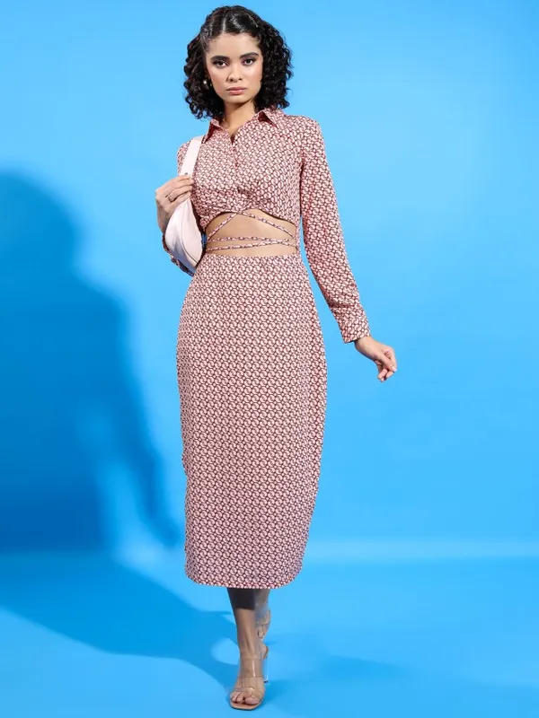 Printed Shirt Dress