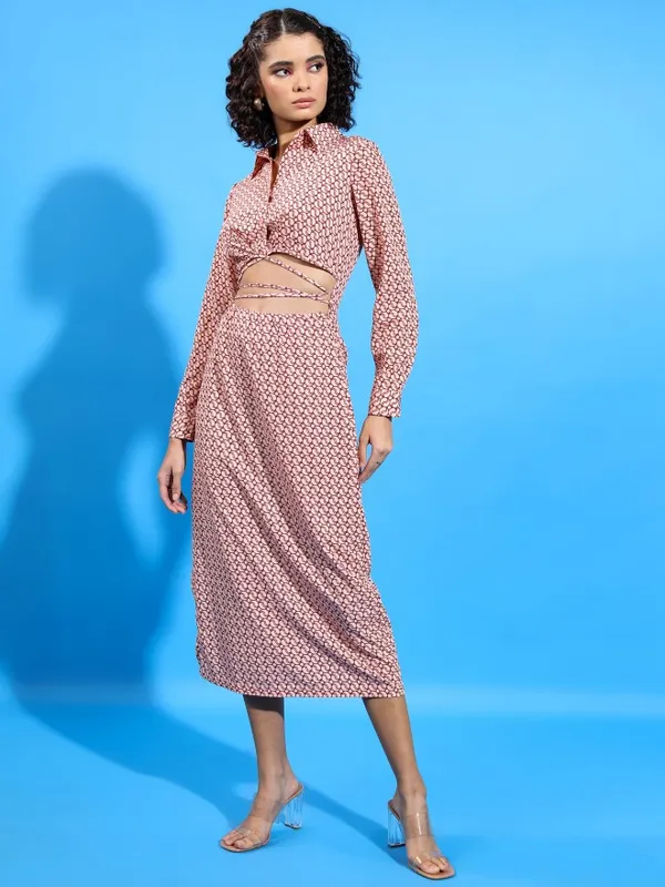 Printed Shirt Dress