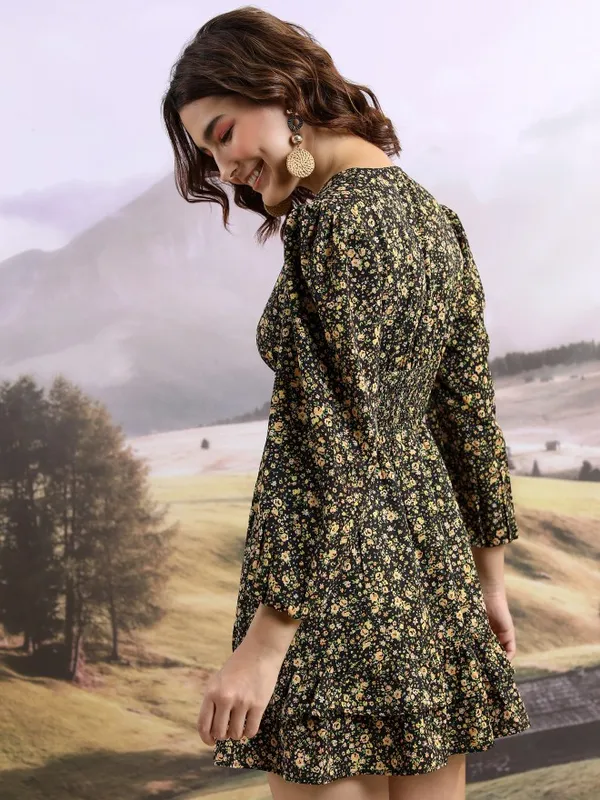 Printed Wrap Dress