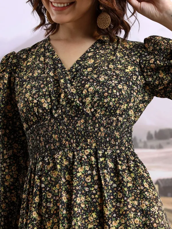 Printed Wrap Dress