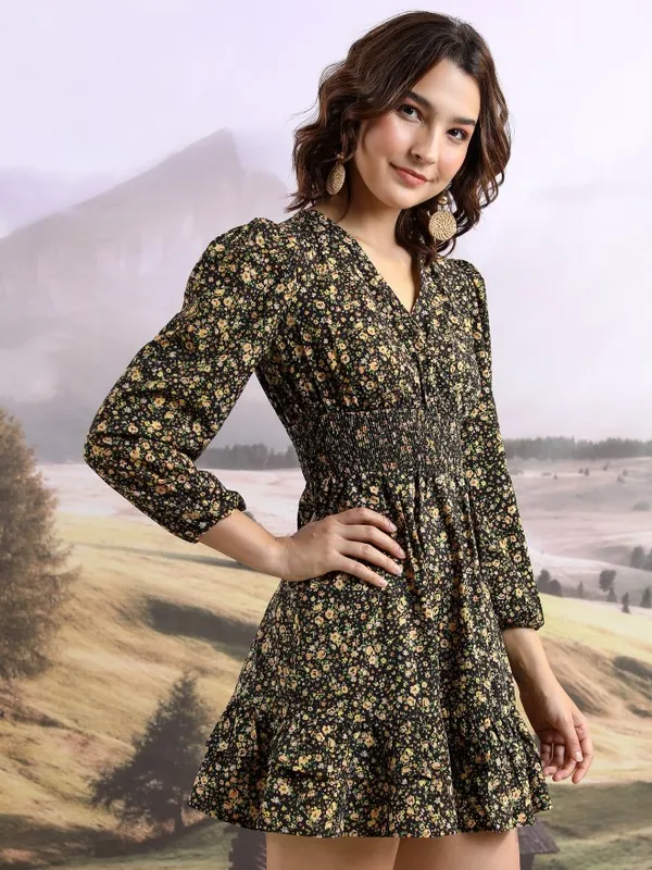 Printed Wrap Dress