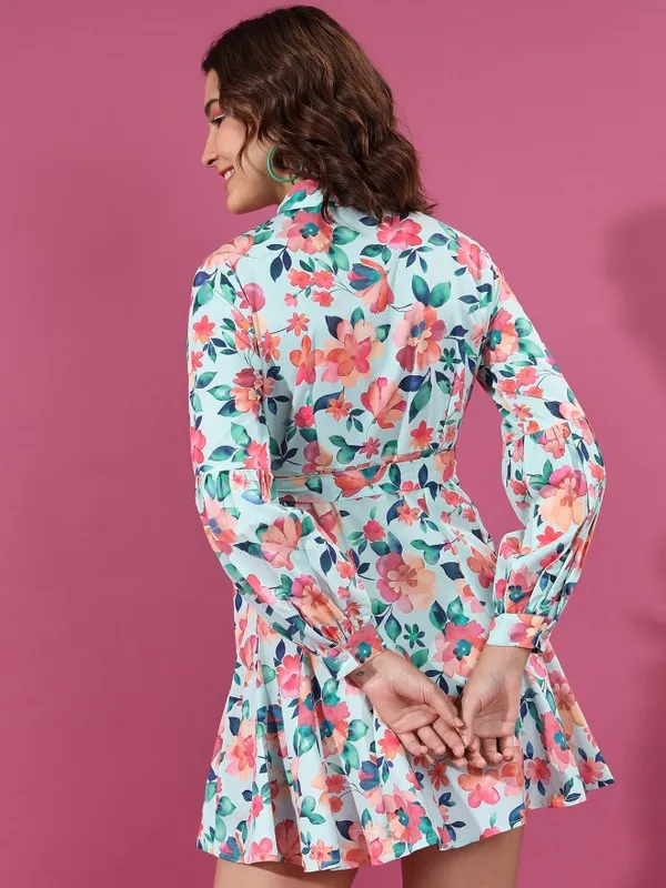  Tokyo Talkies Women Orange Printed Shirt Dresses