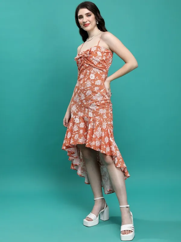 Printed Fit And Flare Dress