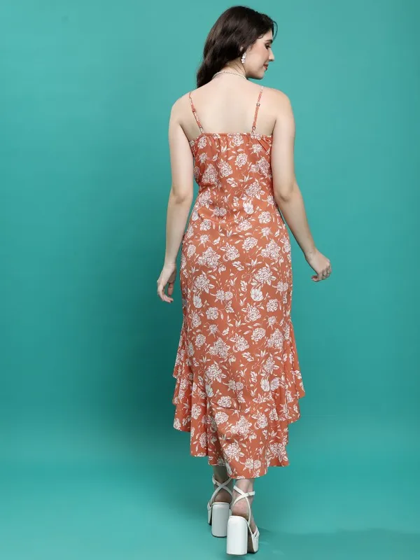 Printed Fit And Flare Dress