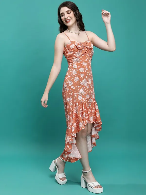 Printed Fit And Flare Dress