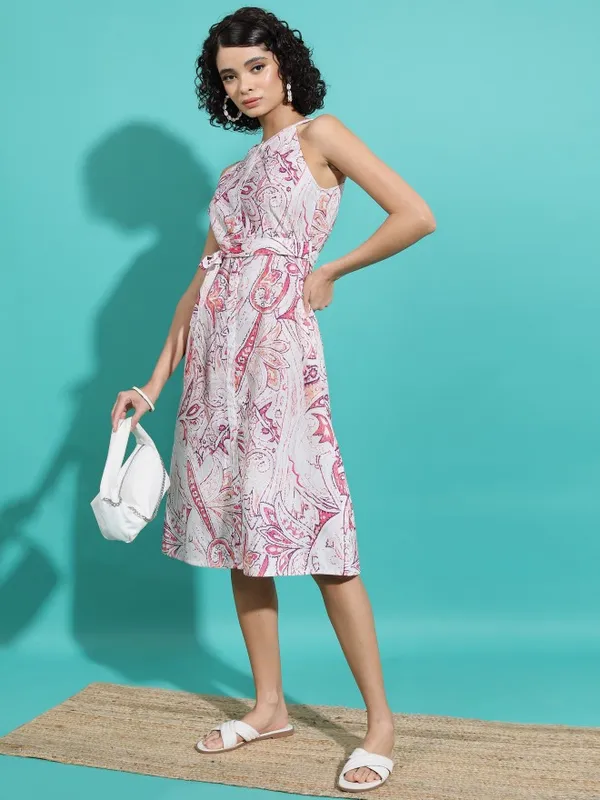 Printed A-Line Dress