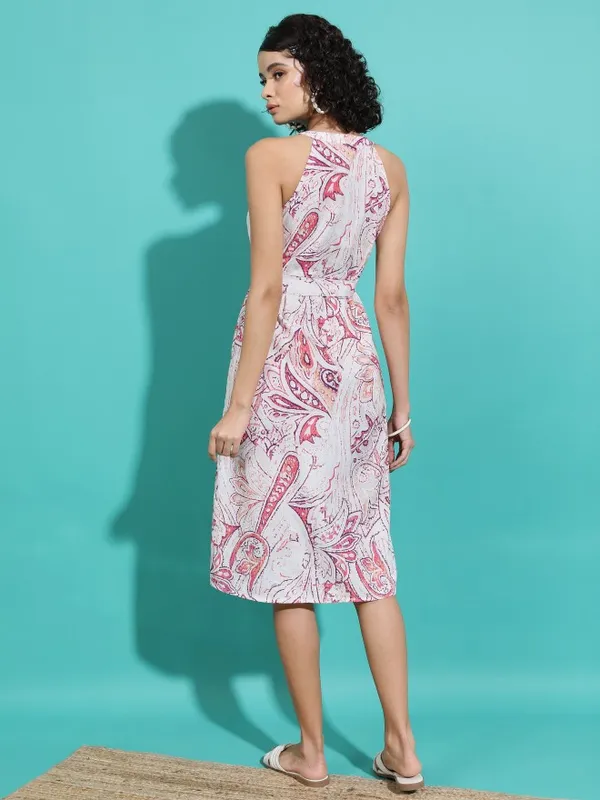 Printed A-Line Dress