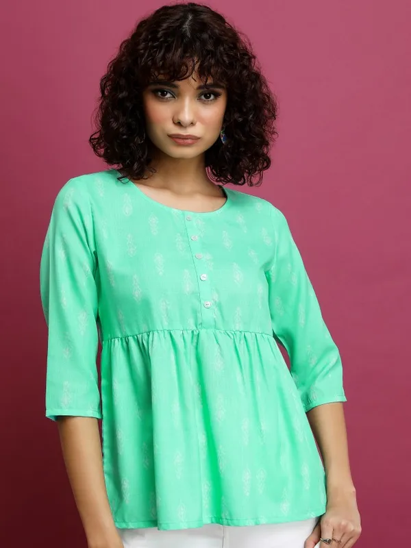 Solid Peplum Top