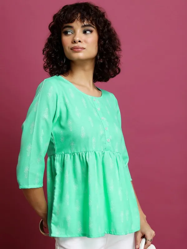 Solid Peplum Top