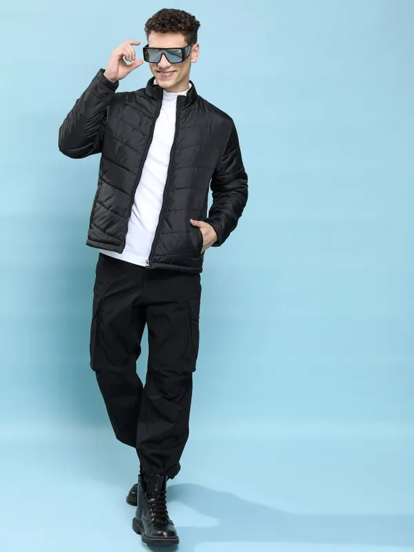 Highlander Men Black Solid Puffer Jacket