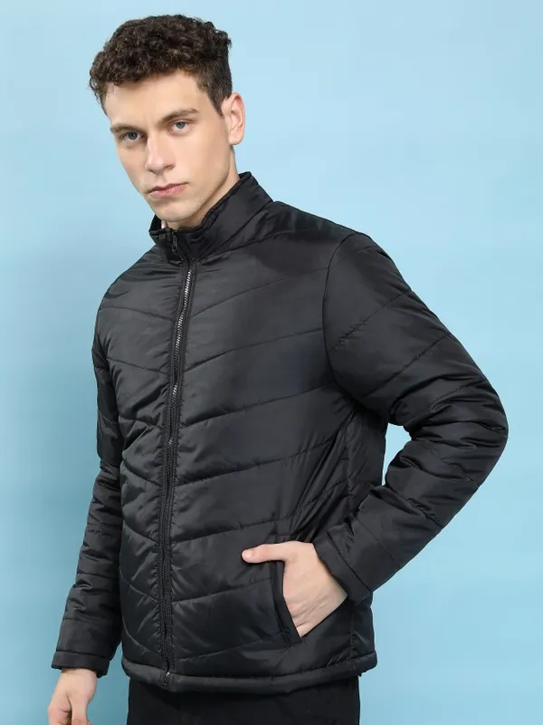 Highlander Men Black Solid Puffer Jacket