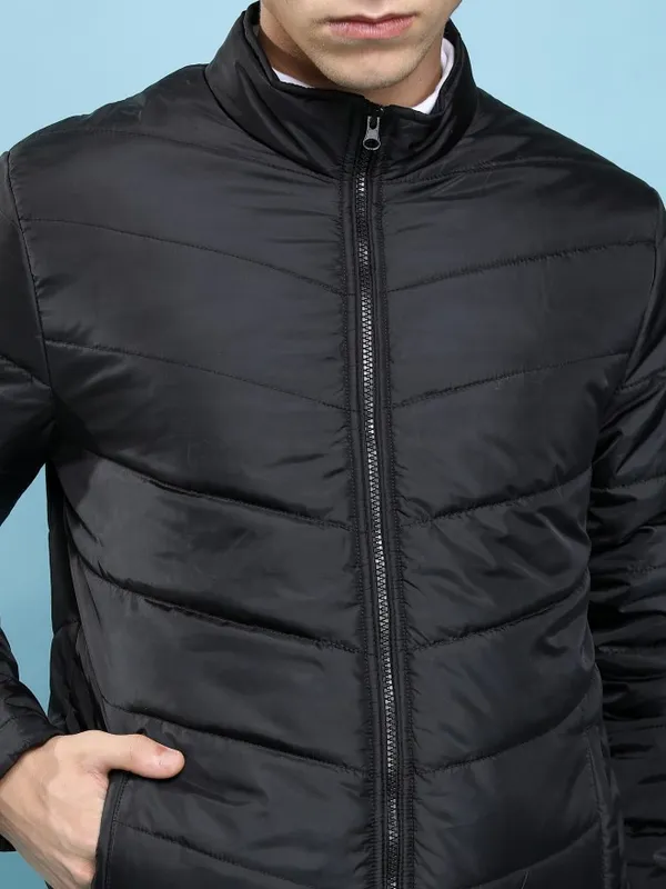 Highlander Men Black Solid Puffer Jacket