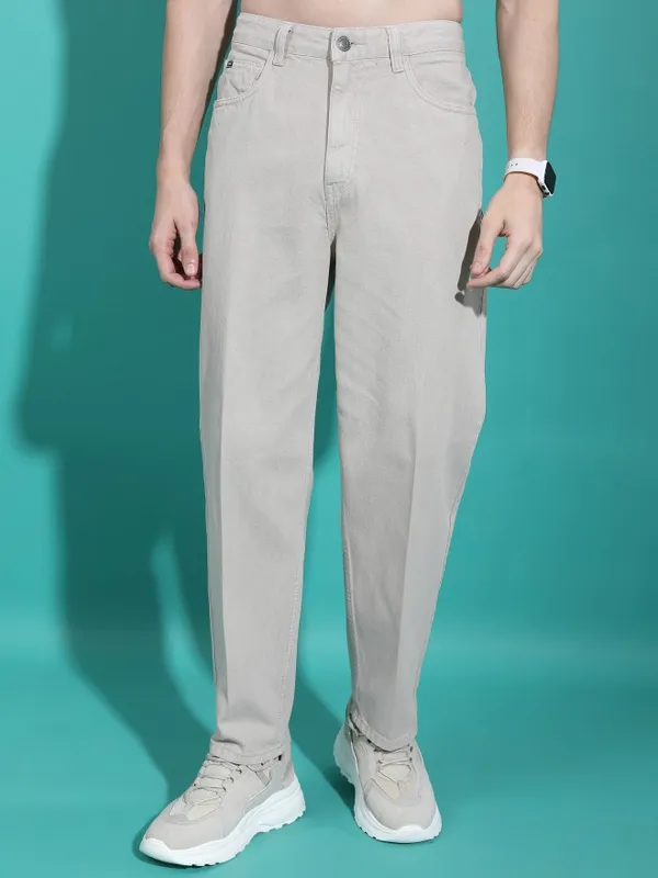  Highlander Men Sand Relaxed Fit Clean Look Jeans