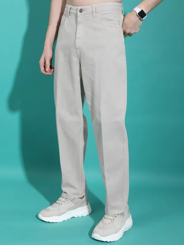  Highlander Men Sand Relaxed Fit Clean Look Jeans