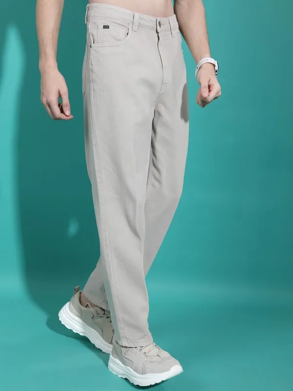  Highlander Men Sand Relaxed Fit Clean Look Jeans