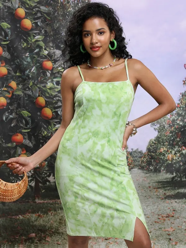  Tokyo Talkies Women Green Printed Bodycon Dresses