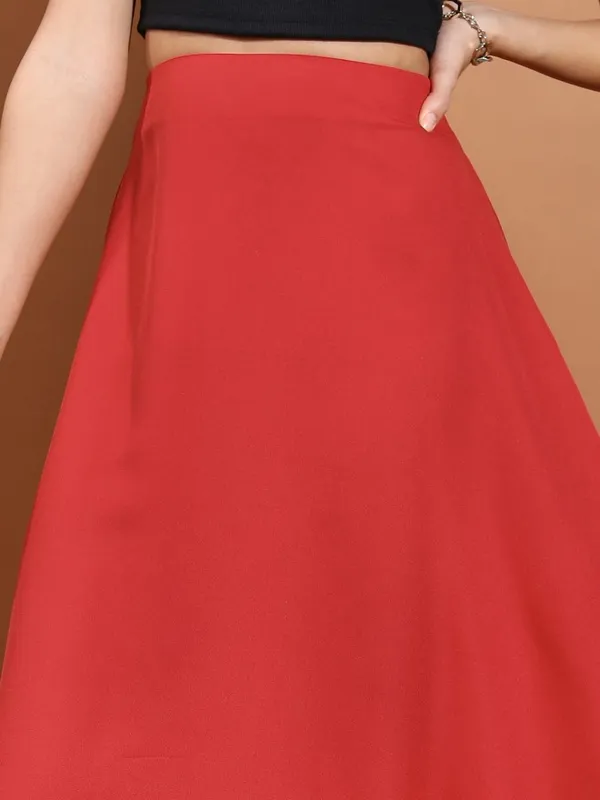  Tokyo Talkies Women Red Midi Skirts