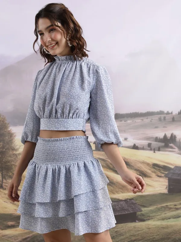  Tokyo Talkies Women Blue Co-Ords