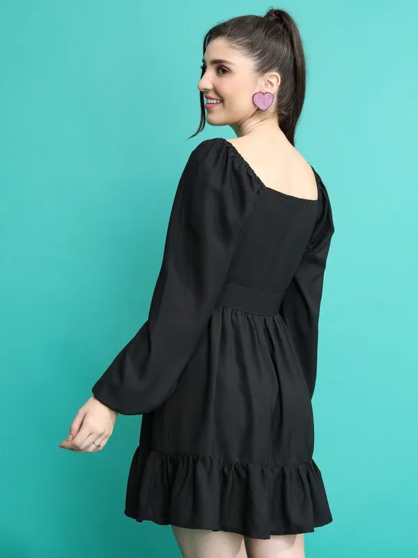  Ketch Women Black Solid Fit And Flare Dresses