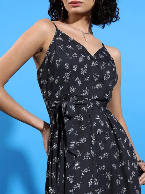  Tokyo Talkies Women Black Printed Maxi Dresses