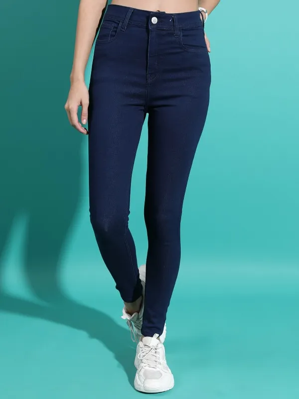  Tokyo Talkies Women Blue Slim Fit Clean Look Jeans