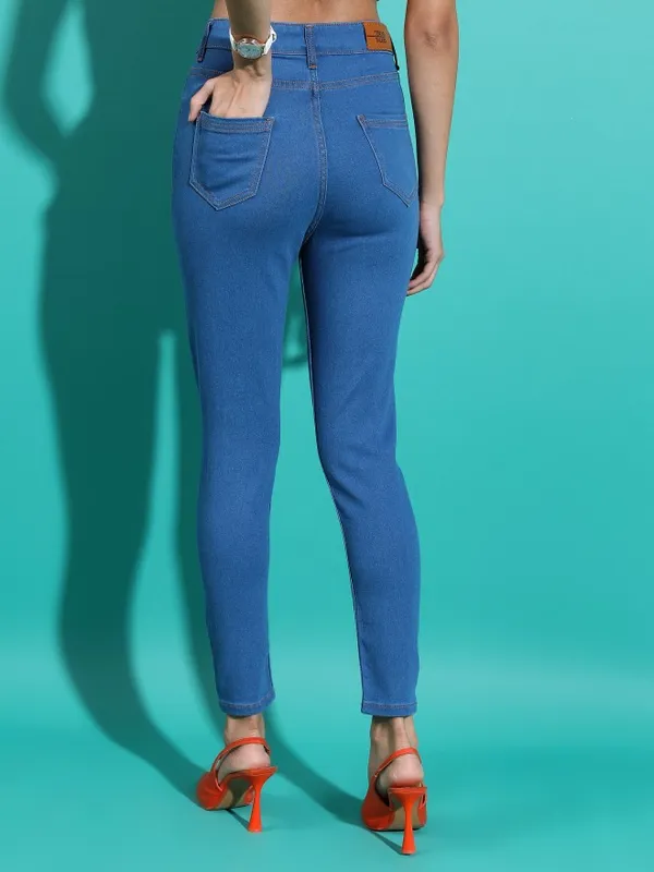  Tokyo Talkies Women Blue Skinny Fit Clean Look Jeans