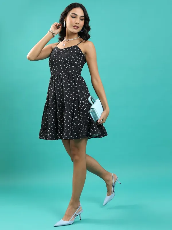 Printed Fit & Flare Dress