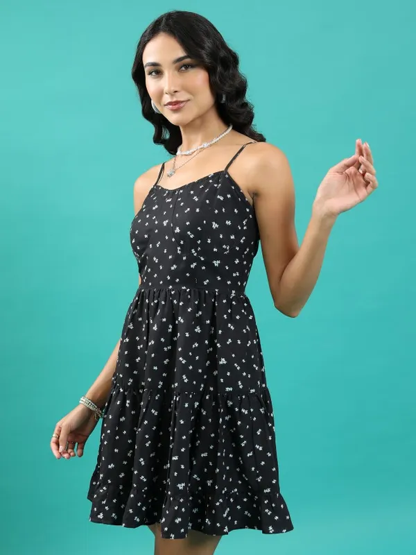 Printed Fit & Flare Dress