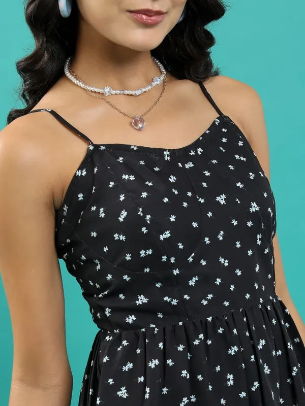 Printed Fit & Flare Dress
