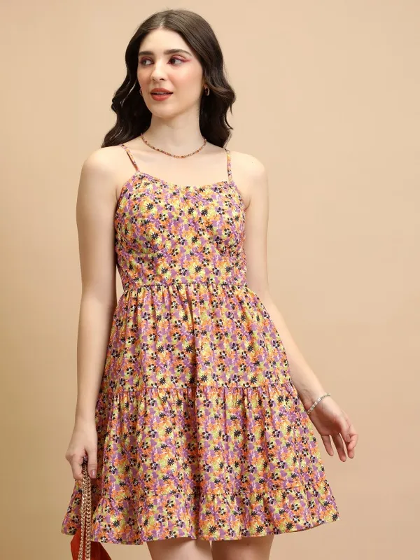 Printed Fit & Flare Dress