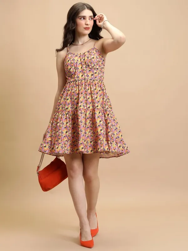 Printed Fit & Flare Dress