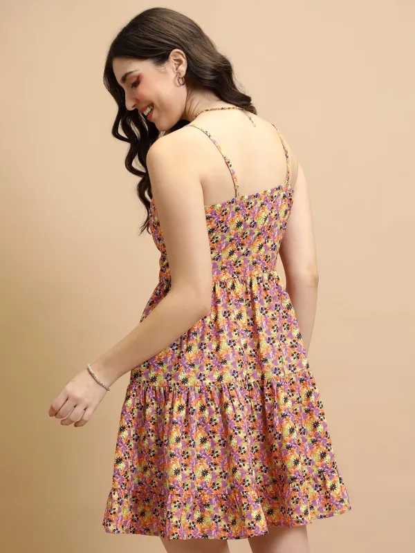 Printed Fit & Flare Dress