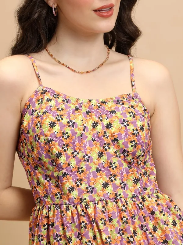 Printed Fit & Flare Dress