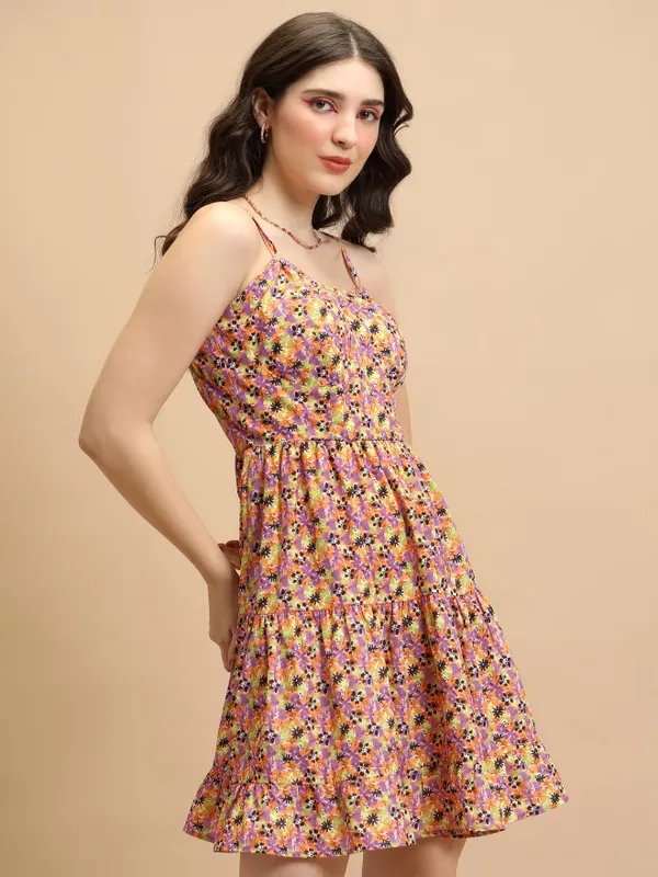 Printed Fit & Flare Dress