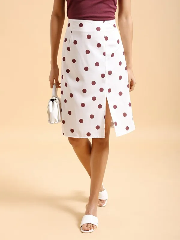  Tokyo Talkies Women White Midi Skirts