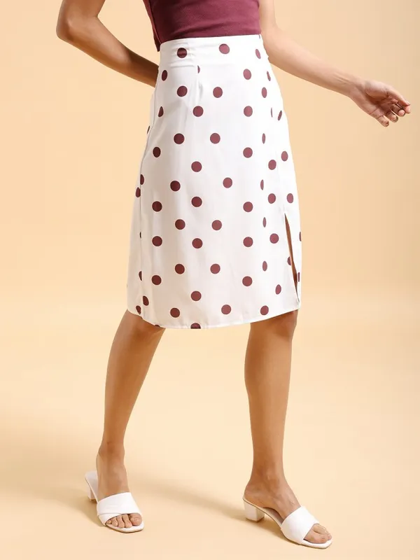  Tokyo Talkies Women White Midi Skirts